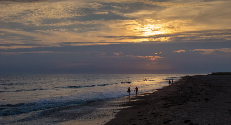 Coucher de soleil plage St Hilaire de Riez