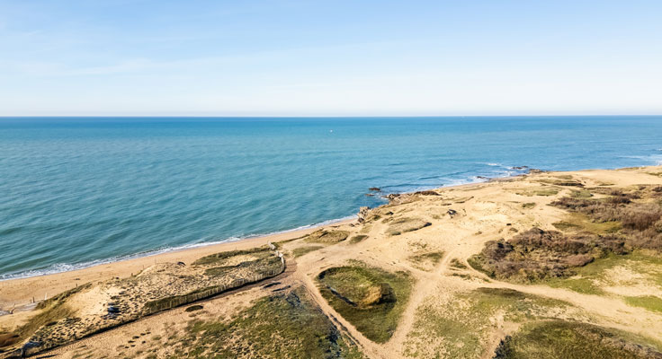 Plage et spot de surf de la Sauzaie à Bretignolles sur Mer