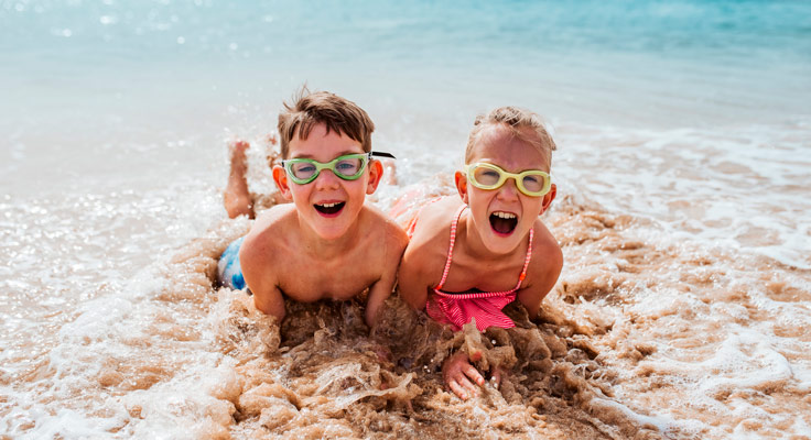 Enfantsà la plage