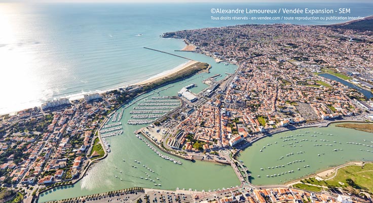 Vue aérienne de Saint Gilles Croix de Vie